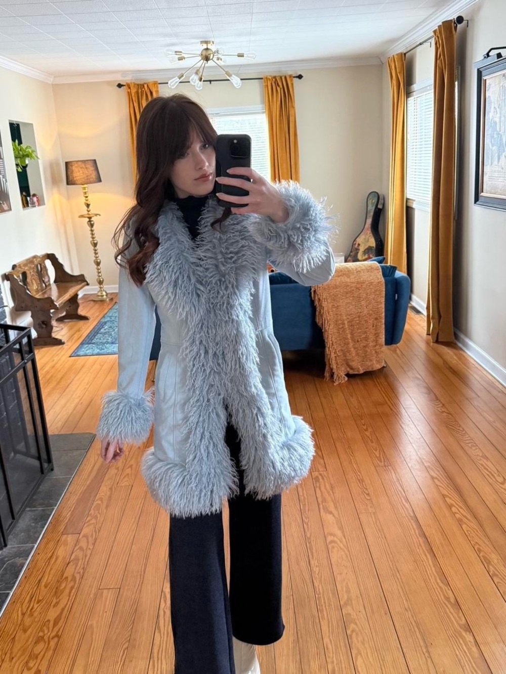 Penny Lane Light Blue Coat - Women's Jacket - Picture 4 of 4